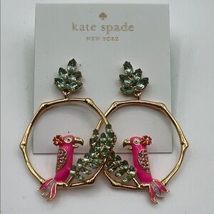 Kate Spade New York Haute Parrot Hoop Earrings